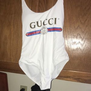 Gucci swimsuit white medium